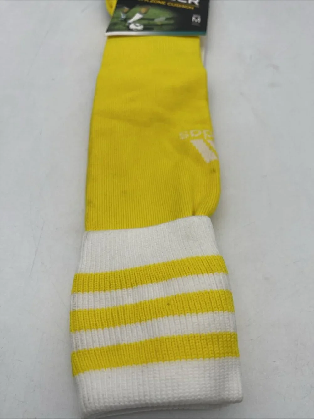adidas Copa Zone Cushion II Soccer Sock (1-Pair), Sun/White, Men/Kid M 5-8.5